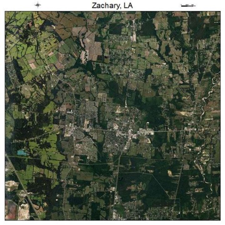 Aerial Photography Map of Zachary, LA Louisiana