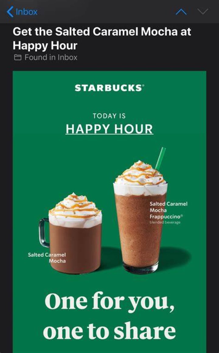 Starbucks BOGO Happy Hour Is Back On August 20